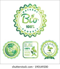 Eco Labels Bio template. Ecology theme. 