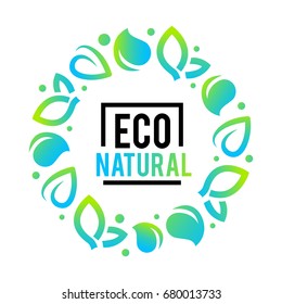 Eco labels with retro vintage design. Vector