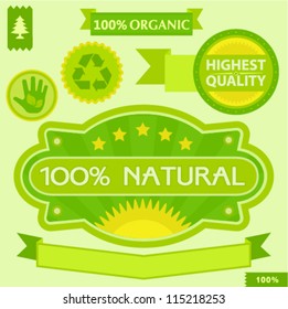 Eco labels and stickers