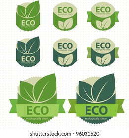 Eco labels. Vector