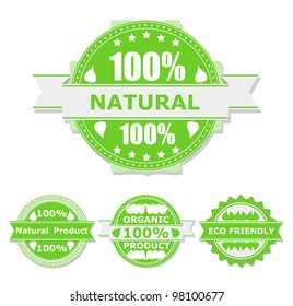 Eco Labels, vector eps10 illustration