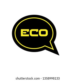 eco - label,tag,sign,sticker.eco - speech bubble 
