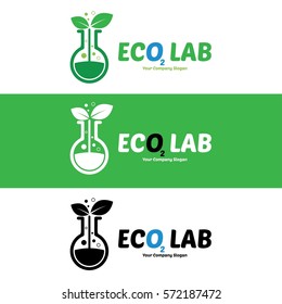 Eco Laboratory Logo. Vector Logo Template.