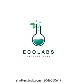 Eco labs logo design vector