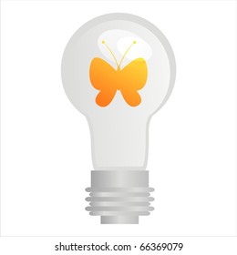 eco lamp with butterfly inside