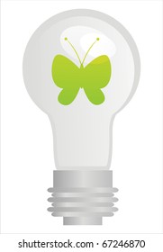 eco lamp with butterfly inside