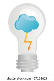 eco lamp with cloud  inside