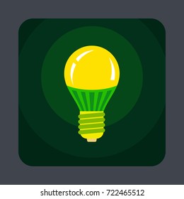Eco lamp concept background. Cartoon illustration of eco lamp vector concept background for web design