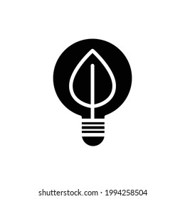 Eco Lamp Filled Icon Vector Illustration