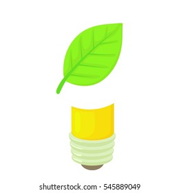 Eco lamp icon. Cartoon illustration of eco lamp vector icon for web