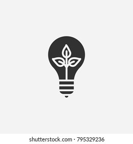 Eco lamp icon illustration isolated vector sign symbol