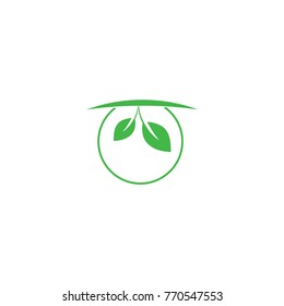 eco lamp logo vector