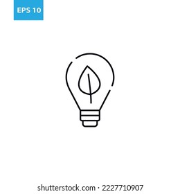 Umriss-Symbol für Öko-Lampen - Vektorgrafik