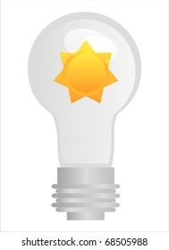 eco lamp with sun inside