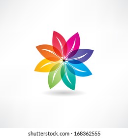 eco leaf abstraction icon