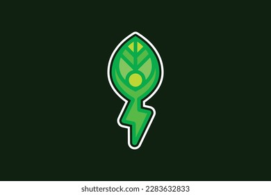 Eco leaf atlas logo design template