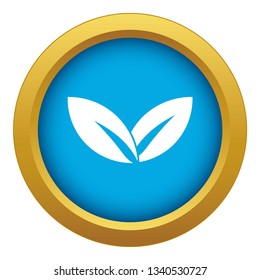 Eco leaf battery icon blue vector isolated on white background for any design