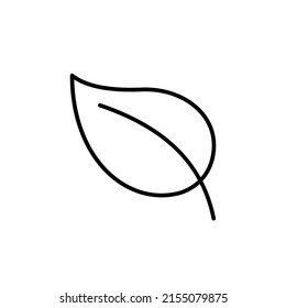 Eco leaf black icon. Isolated leaves shape. Bio plant. Ecology. Nature. Trendy flat outline symbol, sign for: illustration, infographic, logo, app, banner, web design, dev, ui, ux, gui. Vector EPS 10
