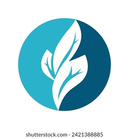 Eco Leaf Bolt Green Energy Vector Illustration 