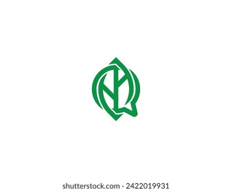 Eco Leaf Chat Logo Concept Symbol Symbol Design Element. Baumpflanze mit Chat-Bubble-Logotype. Vektorgrafik-Vorlage