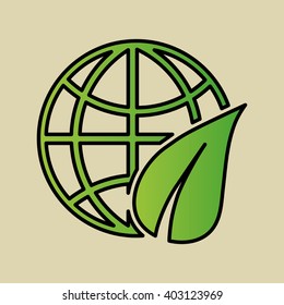 eco leaf design , vector illustration