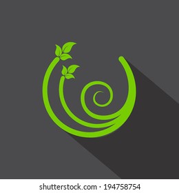 Eco leaf icon stock vector