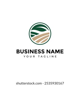 eco leaf land logo icon