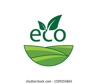 Eco Leaf Logo Design Template