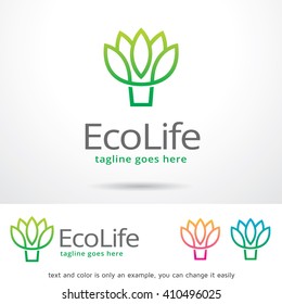 Eco Leaf Logo Template Design Vector