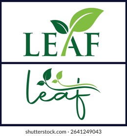 Eco Leaf Logo Variations – Clean and Green Vector Designs for Natural Brands