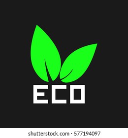 Eco Leaf Logo. Vector