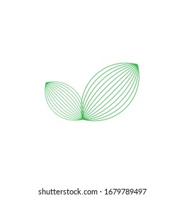 Eco leaf logo vector icon isolated on white