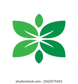 eco leaf logo vector illustration icon graphic