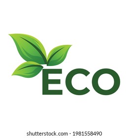 ECO leaf nature logo concept	
