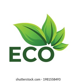 ECO leaf nature logo concept	