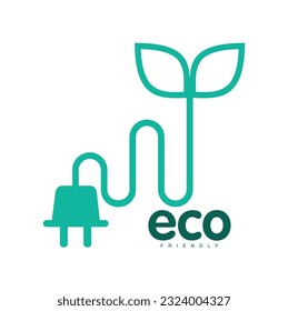 Eco leaf nature logo concept template