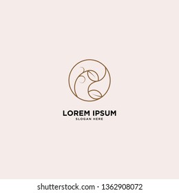 eco leaf nature simple logo template vector illustration icon element - Vector