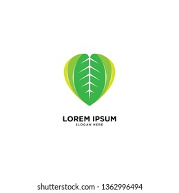 eco leaf nature simple logo template vector illustration icon element - Vector