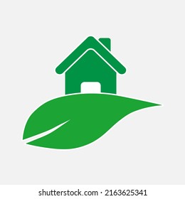 Eco-Blatt auf weißem Hintergrund. Vektorgrafik