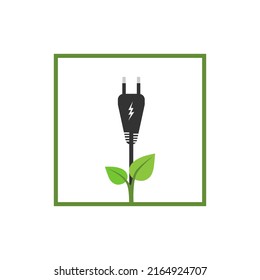 Eco leaf on a white background. Vector illustration