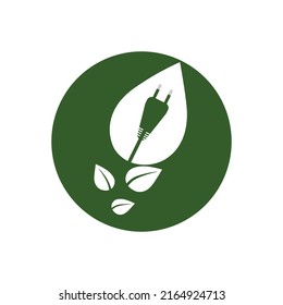 Eco-Blatt auf weißem Hintergrund. Vektorgrafik