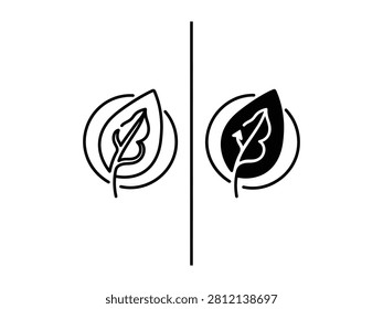 Eco Leaf Sustainability Icon set