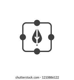 Eco leaf vector icon. filled flat sign for mobile concept and web design. Ecology simple solid icon. Symbol, logo illustration. Pixel perfect vector graphics