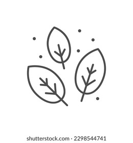 Eco leafs line outline icon