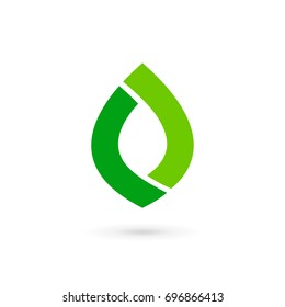 Eco leaves logo icon design template elements