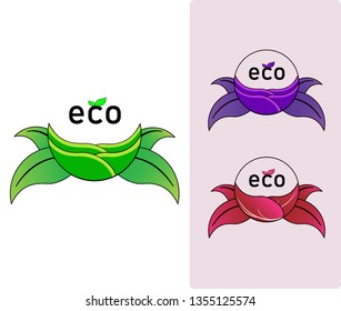 Eco Leaves Logo Template Design