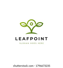 Ilustración del icono del vector del logotipo Eco Sale de Punto