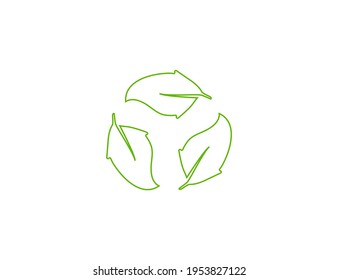Eco, leaves, recycle icon. Vector illustration, design.