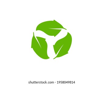 Eco, leaves, recycle icon. Vector illustration, design.