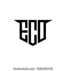 ECO letter logo design with white background in illustrator, vector logo modern alphabet font overlap style, calligraphy designs for logo, Poster, Invitation, etc.